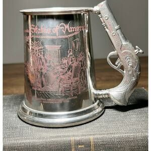 William Adams Pewter Bicentennial Tankard Pewter Handle Sheffield England